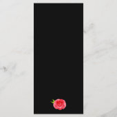 Waterverf Red Roses Derby Vrijgezellenfeest Menu (Achterkant)