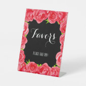 Waterverf Red Roses GUNSTEN Reclamebord Met Voetstuk (Voorkant)