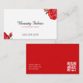 Waterverf Red Roses kledingboetiek Visitekaartje (Voorkant / Achterkant)