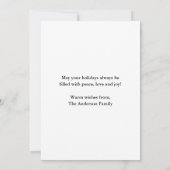 Waterverf  Red Truck Foto kerstgroen Feestdagenkaart (Achterkant)