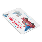 Waterverf Red Truck Kerstmis-feestdag Magneet (Rechterzijde)