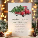 Waterverf Red Truck Vintage kerstparty Kaart<br><div class="desc">Waterverf Red Truck Vintage kerstparty uitnodiging. Pas dit aangepaste vakantiemodel aan met uw eigen partijgegevens. Ideaal voor een kerstdiner voor het gezin of voor een feestfeest voor bedrijven!</div>