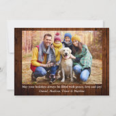 Waterverf  Red Truck Wood Feestdagenkaart (Achterkant)