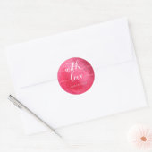 Waterverf Red Typography Wedding Sticker (Envelop)