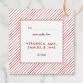 Waterverf Red Van | Kerstcadeaubonnen Bedankjes Labels (Achterkant)