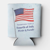 Waterverf Red White Blue Simple American Flag Blikjeskoeler (Voorkant)