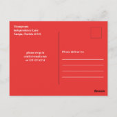 Waterverf Red White Blue Simple American Flag Briefkaart (Achterkant)
