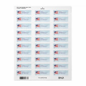 Waterverf Red White Blue Simple American Flag Etiket (Full Sheet)