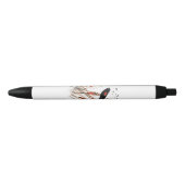 Waterverf Red Wing Blackbird Bird Natuur art Zwarte Inkt Pen (Voorkant)