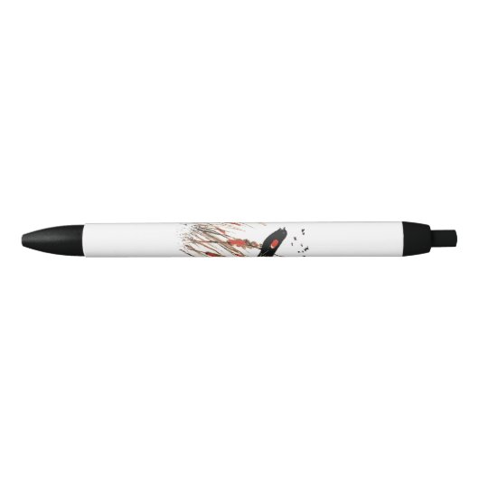 Waterverf Red Wing Blackbird Bird Natuur art Zwarte Inkt Pen (Voorkant)