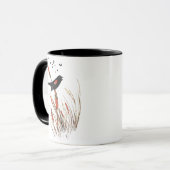 Waterverf Red Winged Blackbird Bird Animal Art Mok (Voorkant links)