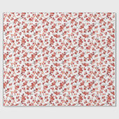 Waterverf Red Winterberry Holly kerstpatroon Cadeaupapier (Vlak)