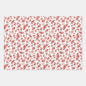 Waterverf Red Winterberry Holly kerstpatroon Inpakpapier Vel (Voorkant 3)