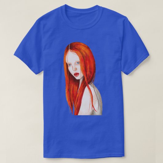 Waterverf Redhead T-shirt (Design voorkant)