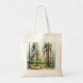 Waterverf Redwood boom Canvas tas (Voorkant)