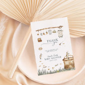 Waterverf Reel Fun Gevist Baby shower Bedankkaart