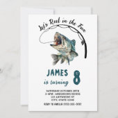 Waterverf Reel in de Fun Gevist Verjaardag Kaart (Voorkant)