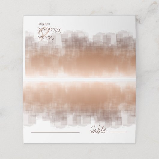 Waterverf reflecteert tabel lay-out ID774 Plaatskaartje (Buitenkant ongevouwen)