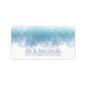 Waterverf Reflectie Mr & Mrs Dusty Blue ID774 Etiket (Voorkant)