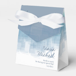 Waterverf Reflecties Bedankt Blauw ID774 Bedankdoosjes
