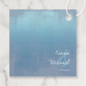 Waterverf Reflecties Bedankt Blauw ID774 Bedankjes Labels (Achterkant)