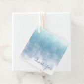 Waterverf Reflecties Bedankt Blauw ID774 Bedankjes Labels (In situ)