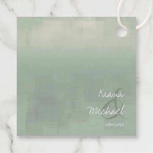 Waterverf Reflecties Bedankt Sage ID774 Bedankjes Labels (Achterkant)