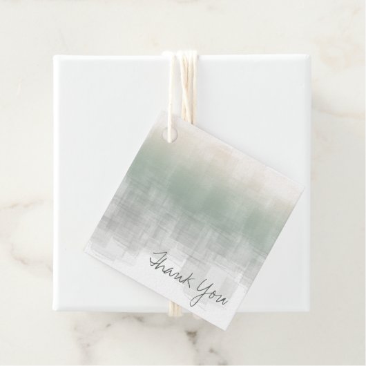 Waterverf Reflecties Bedankt Sage ID774 Bedankjes Labels (In situ)