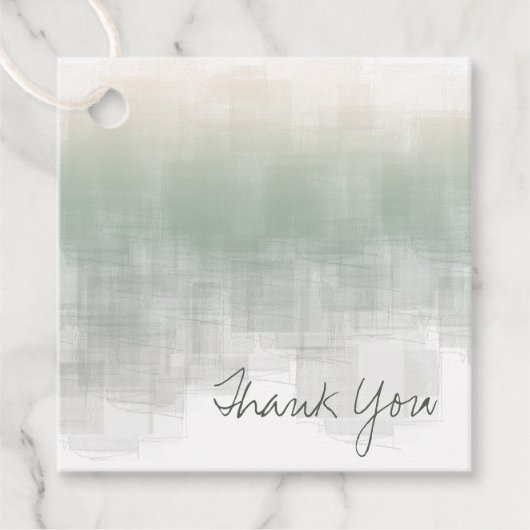 Waterverf Reflecties Bedankt Sage ID774 Bedankjes Labels (Voorkant)