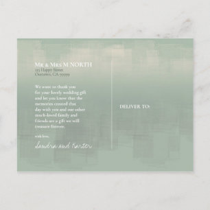 Waterverf Reflecties Bedankt Sage ID774 Briefkaart