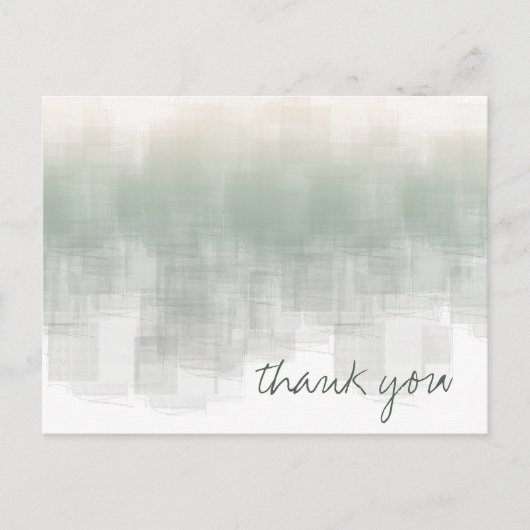 Waterverf Reflecties Bedankt Sage ID774 Briefkaart (Voorkant)