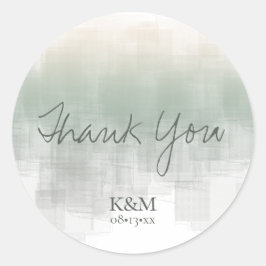 Waterverf Reflecties Bedankt Sage ID774 Ronde Sticker