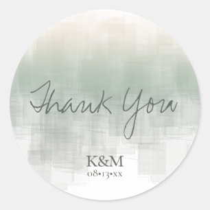 Waterverf Reflecties Bedankt Sage ID774 Ronde Sticker