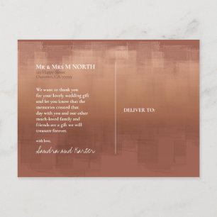 Waterverf Reflecties Dank je wel Clay ID774 Briefkaart