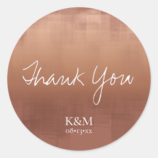 Waterverf Reflecties Dank je wel Clay ID774 Ronde Sticker (Voorkant)