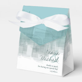 Waterverf Reflecties Dank u Blauwgroen ID774 Bedankdoosjes