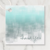 Waterverf Reflecties Dank u Blauwgroen ID774 Bedankjes Labels (Voorkant)