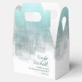 Waterverf Reflecties Dank u Blauwgroen V2 ID774 Bedankdoosjes (Geopend)