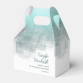 Waterverf Reflecties Dank u Blauwgroen V2 ID774 Bedankdoosjes