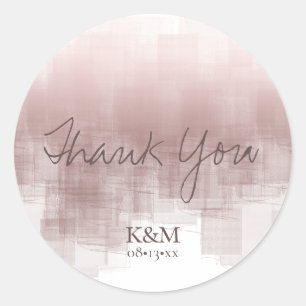 Waterverf Reflecties Dank u Kaneel ID774 Ronde Sticker