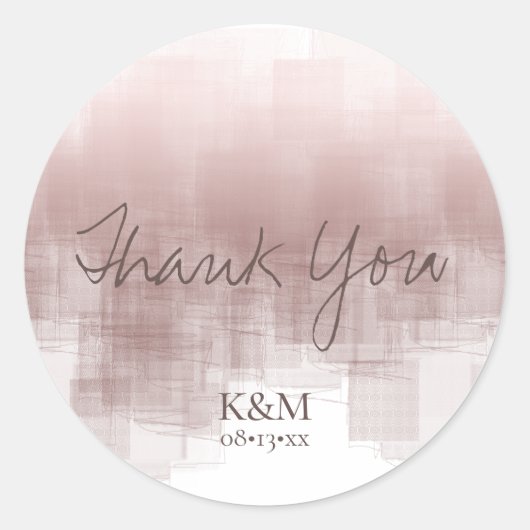 Waterverf Reflecties Dank u Kaneel ID774 Ronde Sticker (Voorkant)