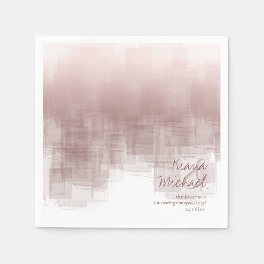 Waterverf Reflecties Dank u Kaneel ID774 Servet (Voorkant)