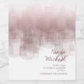 Waterverf Reflecties Dank u Kaneel ID774 Wijn Etiket (Enkel label)