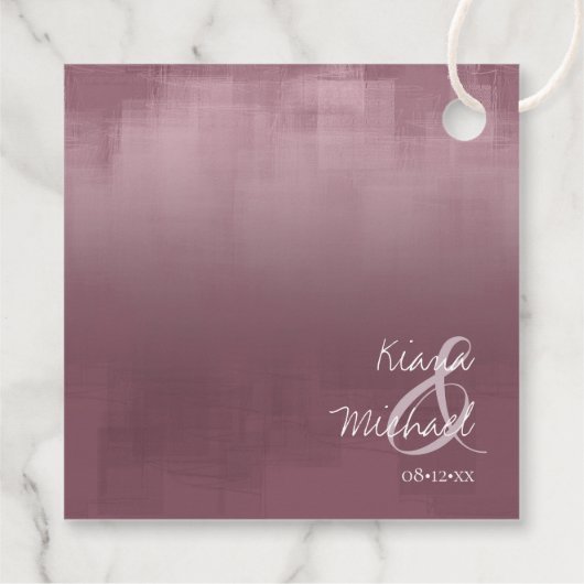 Waterverf Reflecties Dank u Mauve ID774 Bedankjes Labels (Achterkant)