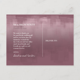 Waterverf Reflecties Dank u Mauve ID774 Briefkaart