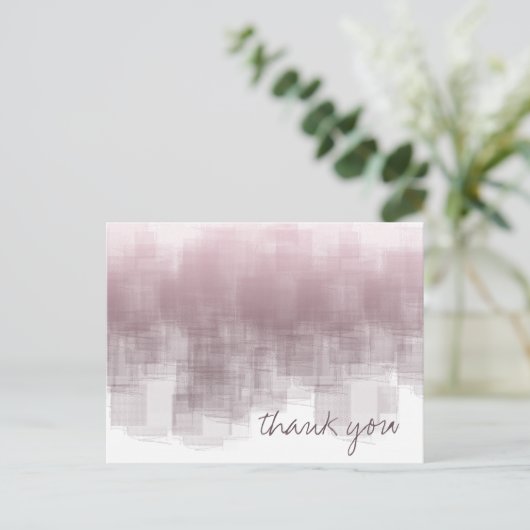 Waterverf Reflecties Dank u Mauve ID774 Briefkaart (Staand voorkant)