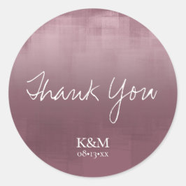 Waterverf Reflecties Dank u Mauve ID774 Ronde Sticker