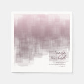 Waterverf Reflecties Dank u Mauve ID774 Servet (Voorkant)