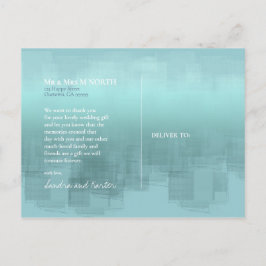 Waterverf Reflecties DankuwelTeal ID774 Briefkaart