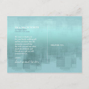 Waterverf Reflecties DankuwelTeal ID774 Briefkaart